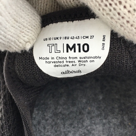 Allbirds Mens Tree Loungers TL Slip On Sneaker Grey Knit Upper Lightweight Sz 10 - Picture 9 of 10